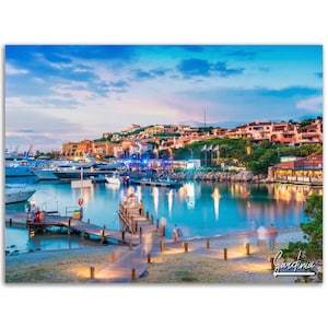 Sardinia Poster Print Italy Wall Art Decor | Coastal City Photo Mediterranean Home Decoration | Italy Traveler Gift | Horizontal Photography