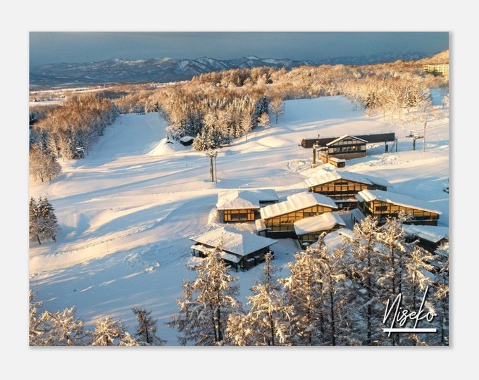 Niseko Japan Travel Poster Wall Art | Niseko Village Home Decor | Niseko Winter Print | Niseko Landscape Horizontal | Niseko Hangings Photo