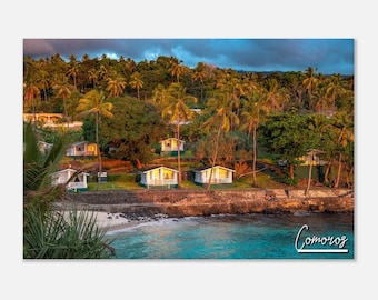 Comoros Island Poster: Tropical Beach Wall Art Print)