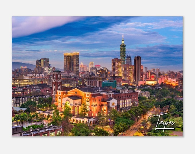 Taipei Taiwan Poster Print Wall Art | Taipei Home Decor | Taipei Print Collectible | Taipei Horizontal | Taipei Hangings Travel Photo Gifts
