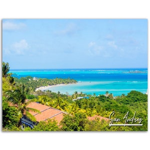San Andres Poster Print Colombia Wall Art Decor | Caribbean Photo Tropical Home Decoration | Traveler Vacation Gift | Horizontal Photography