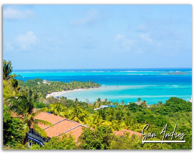 San Andres Poster Print Colombia Wall Art Decor | Caribbean Photo Tropical Home Decoration | Traveler Vacation Gift | Horizontal Photography