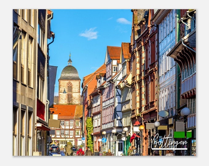 Gottingen Germany Poster Wall Art | Gottingen Home Decor | Gottingen Town  Street  | Gottingen Horizontal | Gottingen Hangings Travel Photo