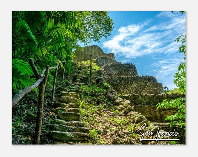 San Ignacio Belize Travel Poster Wall Art | San Ignacio Home Decor | San Ignacio Digital Print Caracol Temple | Archeological Reserve Photo