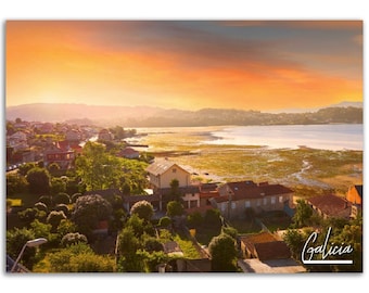 Galicia Spain Poster Print: Coastal Sunset Travel Art