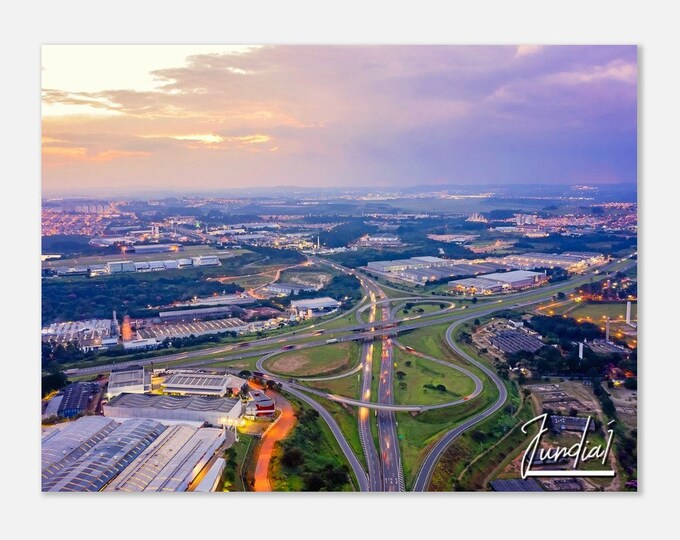 Jundiaí Brazil Travel Poster Wall Art | Jundiaí Home Decor | Jundiaí Bandeirantes Highway Print Horizontal | Jundiaí Sunset Hangings Photo