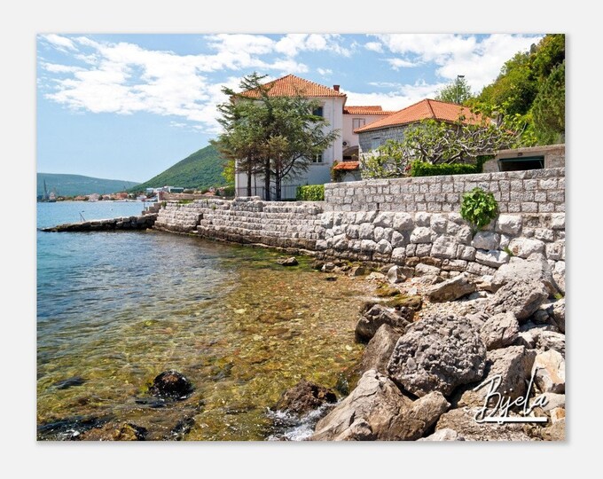 Bijela Montenegro Travel Poster Wall Art | Bijela Beach City Home Decor | Bijela Coastal Print | Bijela Skyline | Bijela Hangings Photo Gift