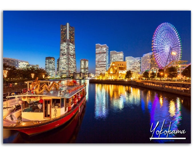 Yokohama  Poster Print Wall Art | Yokohama Japan Home Decor Gift Hangings | Yokohama  Digital Prints  | Yokohama  Horizontal Travel Pho