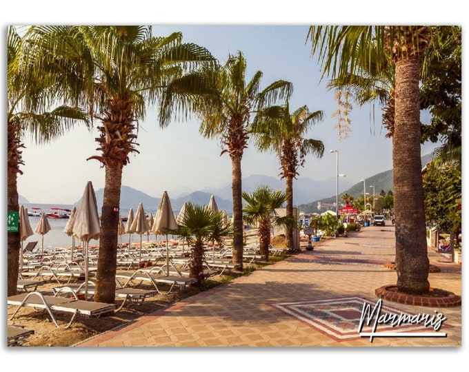 Marmaris Turkey Poster Print Wall Art | Marmaris Home Decor Gift Hangings | Marmaris Digital Prints | Marmaris Horizontal Travel Beach Photo