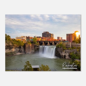 Rochester New York Poster Print Wall Art | Rochester Skyline Cityscape Home Decor Gift | Rochester Summer Horizontal Travel Photo Print