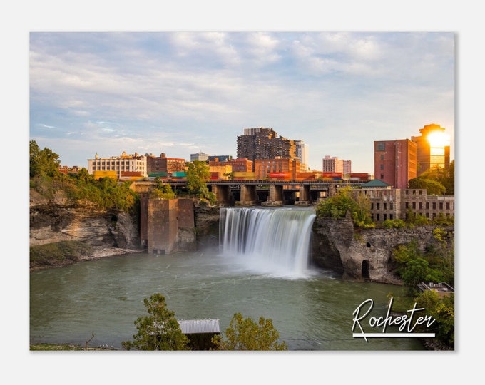 Rochester New York Poster Print Wall Art | Rochester Skyline Cityscape Home Decor Gift | Rochester Summer Horizontal Travel Photo Print