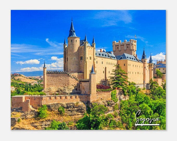 Segovia Spain Travel Poster Wall Art | Segovia Home Decor | Segovia Mountain Digital Print | Segovia Kastilia y Leon | Segovia Hanging Photo