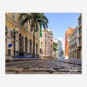 Recife Brasil Travel Poster Wall Art / Recife Home Decor / Recife Rua do Bom Street Print / Recife Old Buildings / Recife Hangs Photo