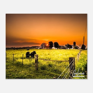 Galena Field Countryside Poster Print Illinois Wall Art | Galena Farm Home Farmhouse Decor Print | Galena IL Hangings Travel Photo Present