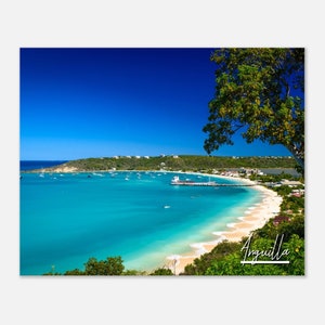 Anguilla Travel Poster Wall Art | Anguilla Skyline Home Decor | Anguilla Coast Digital Print |  Anguilla Caribbean | Anguilla Hangings Photo