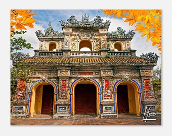 Hue Vietnam Travel Poster: Imperial City Entrance Print