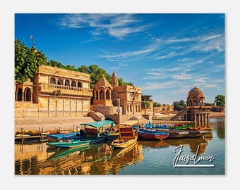 Jaisalmer India Print: Gadi Sagar Lake, Travel Photo