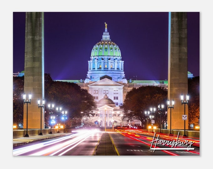 Harrisburg Pennsylvania Poster Print Wall Art | Harrisburg Home Decor Gift Hangings | Harrisburg Prints Collectibles Horizontal Travel Photo
