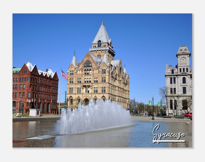 Syracuse New York Poster Print Wall Art | Syracuse Home Decor Gift Hanging | Syracuse Print Collectible | Syracuse Horizontal Travel Photo
