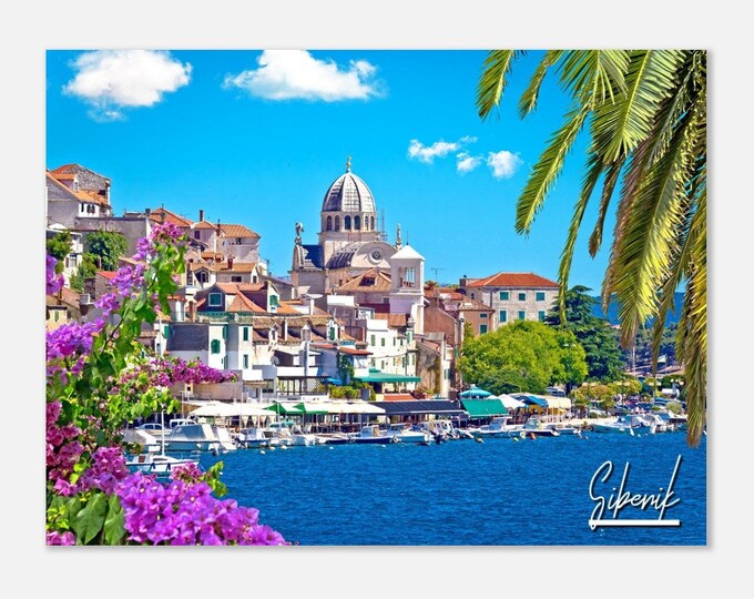 Sibenik Croatia Travel Poster Wall Art | Sibenik Home Decor | Sibenik Digital Print | Sibenik UNESCO Town | Sibenik Coastline Hangings Photo