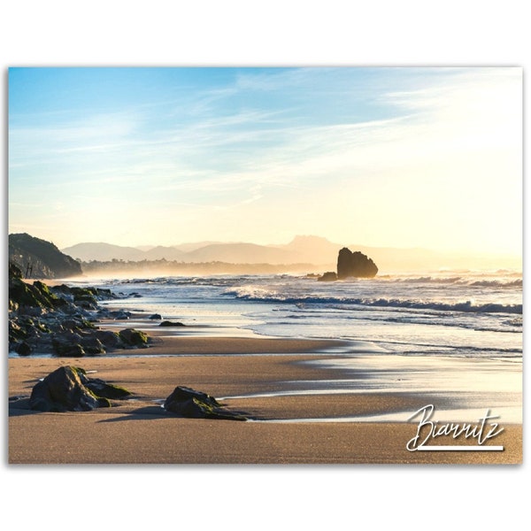 Biarritz Poster Print Beach Wall Art | France Photo French Coastline Home Decoration Biarritz Travel Gift | Biarritz Horizontal Photography