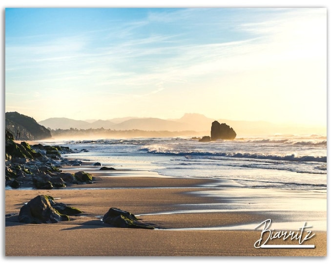 Biarritz Poster Print Beach Wall Art | France Photo French Coastline Home Decoration Biarritz Travel Gift | Biarritz Horizontal Photography