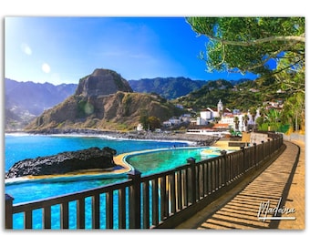Madeira Island Poster Print: Portugal Coastal Landscape Wall Art