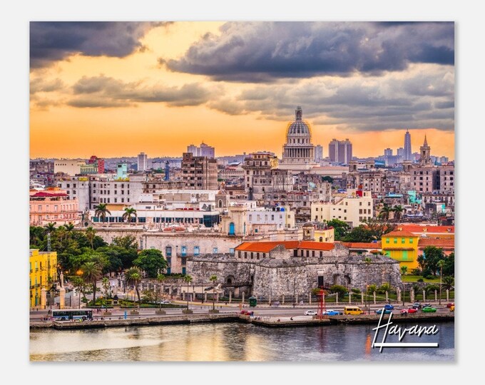 Havana Cuba Print Wall Art Havana Home Decor | Havana Print Collectible | Havana Cuba Horizontal | Havana Hangings Travel Photo Present