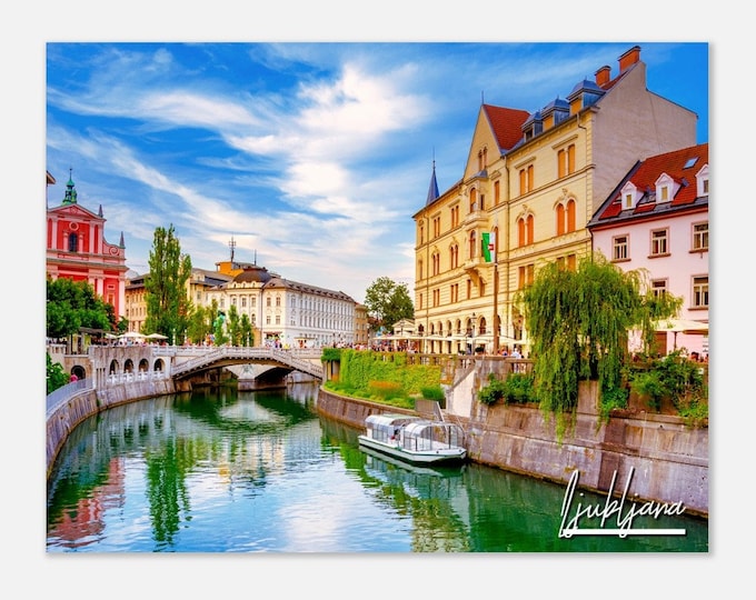 Ljubljana Slovenia Poster Print Wall Art | Ljubljana Home Decor | Ljubljana Print Collectible | Ljubljana Hangings Travel Photo Present