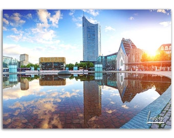 Leipzig Skyline Poster: Germany Travel Photography Wall Art