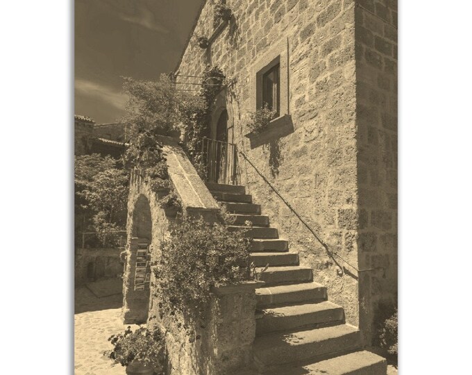 Viterbo Poster Vintage Italy Print | Retro Viterbo Sepia Photo Gift | Viterbo Wall Art Home Decor | Vertical Viterbo Travel City Souvenir