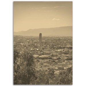 Vintage Puebla Mexiko Poster Druck | Retro Puebla Schwarz Weiß Sepia Foto Geschenk | Puebla Wand Kunst Wohnkultur | Vertikales Puebla Reise Poster