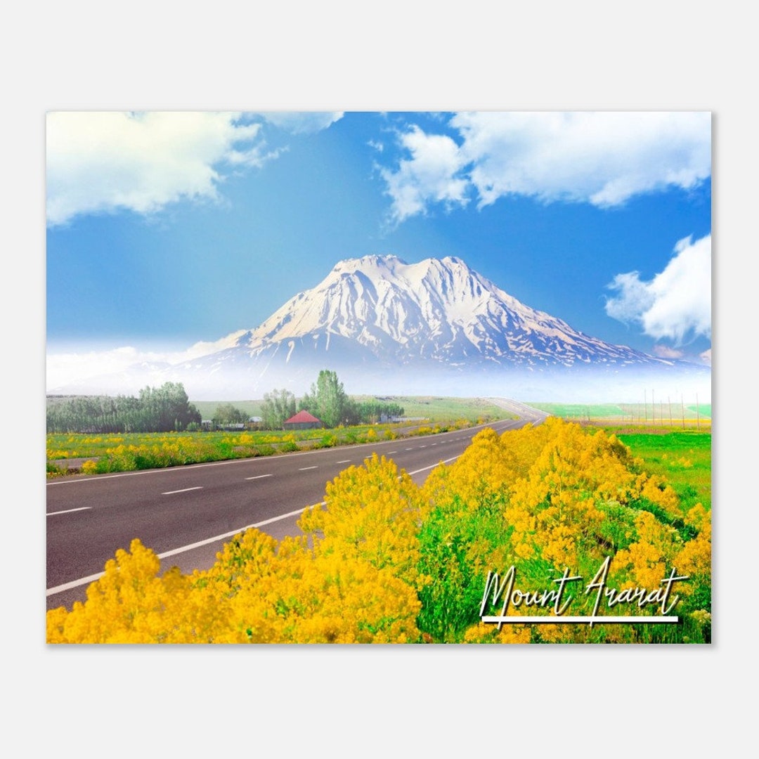 Mount Ararat Turkey Travel Poster Print Wall Art Mount Ararat Home ...