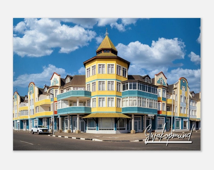 Swakopmund Namibia Poster Print Wall Art Swakopmund Home Decor | Swakopmund Street | Swakopmund Colonial Buildings Hangings Travel Photo