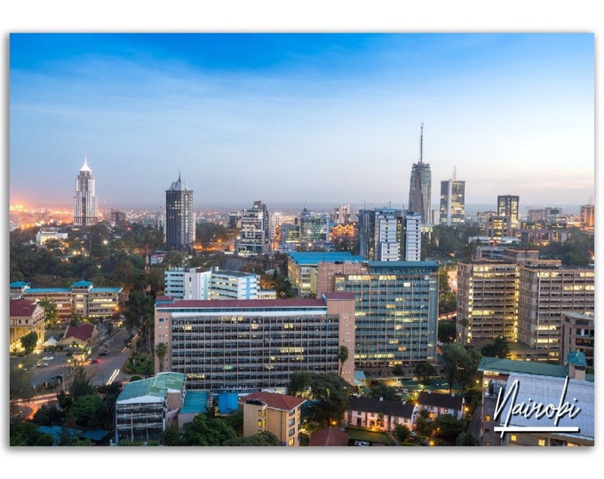 Nairobi Poster Print Kenya Wall Art | Nairobi Home Decor Gift Hangings | Nairobi Digital Print Collectible | Nairobi Horizontal Travel Photo