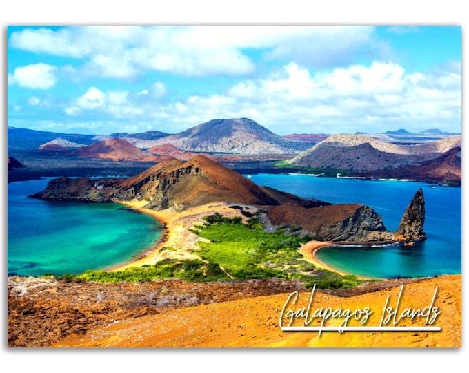 Galapagos Islands Poster Print Ecuador Wall Art Decor | Tropical Photo Wildlife Nature Decoration | Traveler Gift | Horizontal Photography