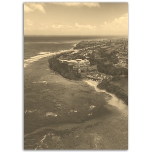 Vintage Hanalei Hawaii Poster Print | Retro Hanalei Beach Sepia Photo Gift | Hanalei Wall Art Home Decor | Vertical Hanalei Travel Poster