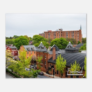 Frederick Maryland Poster Print Wall Art | Frederick Home Decor Gift Hangings | Frederick Cityscape Skyline Prints Horizontal Travel Photo