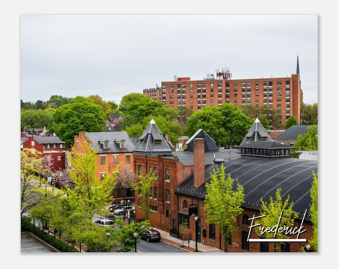 Frederick Maryland Poster Print Wall Art | Frederick Home Decor Gift Hangings | Frederick Cityscape Skyline Prints Horizontal Travel Photo