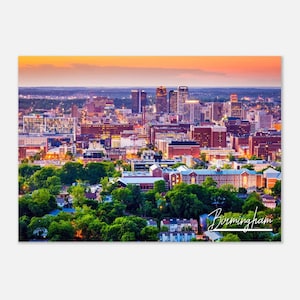 Birmingham Alabama Poster Print Wall Art | Birmingham Home Decor | Birmingham Print Collectible | Birmingham Hangings Travel Photo