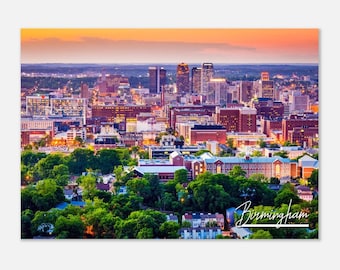 Birmingham Alabama Skyline Poster Print: Southern Home Decor