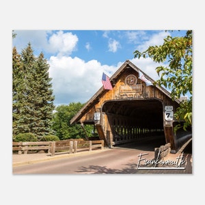 Frankenmuth Michigan Poster Print Wall Art | Frankenmuth MI Bridge Home Decor Print | Frankenmuth Summer US Hangings Travel Photo Present