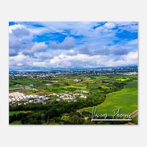 Vacoas-Phoenix Mauritius Travel Poster Wall Art | Vacoas-Phoenix Home Decor Sugar Cane Fields Print | Vacoas-Phoenix Horizontal Africa Photo