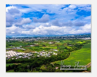 Vacoas-Phoenix Mauritius Travel Poster Wall Art | Vacoas-Phoenix Home Decor Sugar Cane Fields Print | Vacoas-Phoenix Horizontal Africa Photo