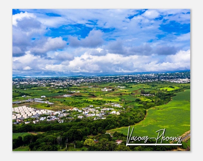Vacoas-Phoenix Mauritius Travel Poster Wall Art | Vacoas-Phoenix Home Decor Sugar Cane Fields Print | Vacoas-Phoenix Horizontal Africa Photo
