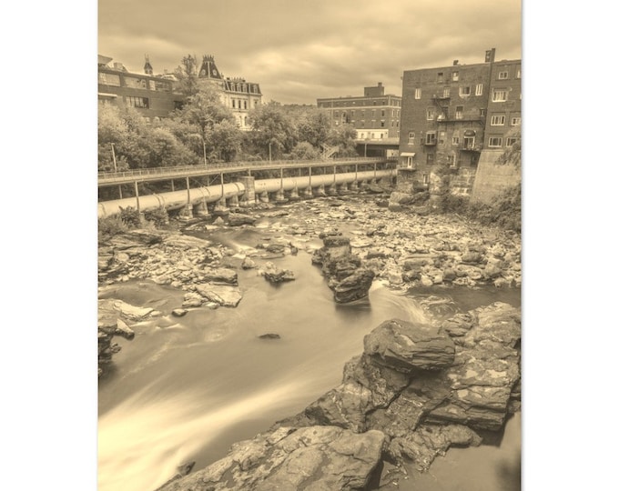 Vintage Sherbrooke Canada Travel Poster Print Wall Art | Retro Sherbrooke Home Decor | Sherbrooke Landscape Print | Sherbrooke Sepia Photo