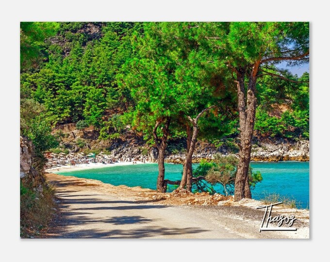Thasos Greece Poster Wall Art | Thasos Coastal Home Decor | Thasos Sand Digital Print | Thasos Horizontal | Thasos Hanging Travel Photo Gift