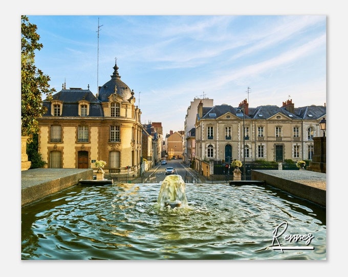 Rennes France Poster Print Wall Art | Rennes Skyline Home Decor | Rennes Thabor Park Print Horizontal | Rennes Town Hangings Travel Photo