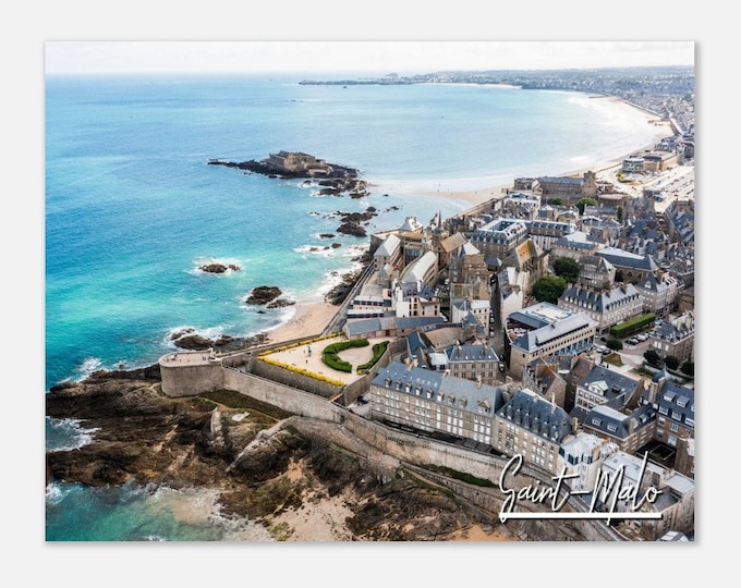 Saint-Malo France Poster Print Wall Art | Saint-Malo Home Decor | Saint-Malo Coast Digital | Saint-Malo Horizontal | Saint-Malo Travel Photo