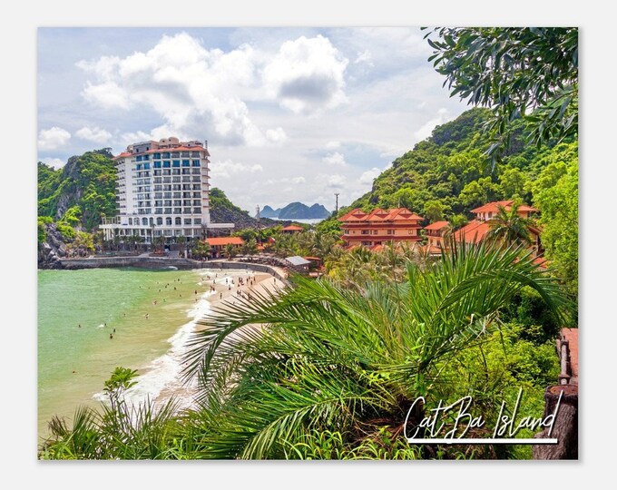 Cat Ba Island Beach Vietnam Travel Poster Wall Art | Cat Ba Island Home Decor | Cat Ba Island Coast Print | Cat Ba Island Tropical Photo